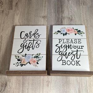 SOLD Floral Wedding Signs
